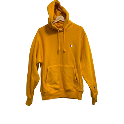 Champion Mens Size S Yellow Reverse Weave Hoodie