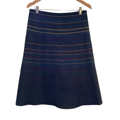 Episode.   Black Stripe Embroidered Skirt.   Size 10 