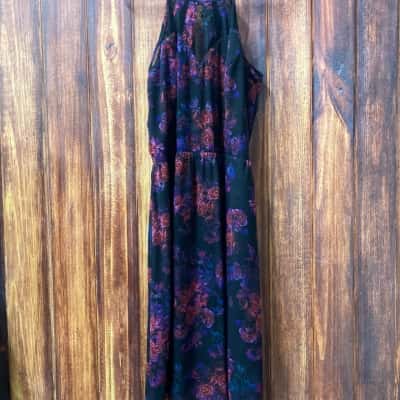 City Chic Size M Black  / Floral / Purple dress new 