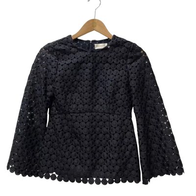Zimmermann Women's Lace Blouse Navy Blue 