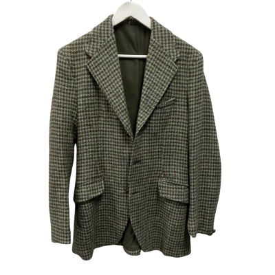 Vintage Harris Tweed Womens  Size S Winter Jacket Blue / Brown / Green / Khaki 