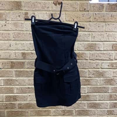  Womens quiz clothing black play suit Size 4 