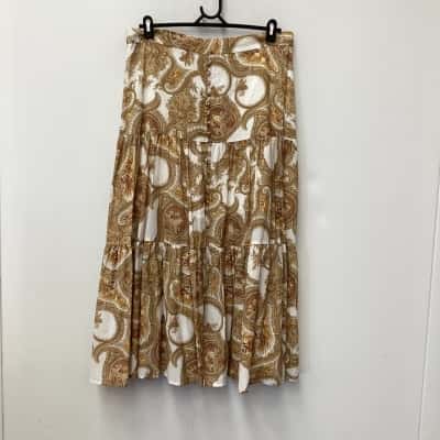NEW - Forever New COTTON BLEND Size 16 A-Line Skirt Multicoloured RRP $119.99
