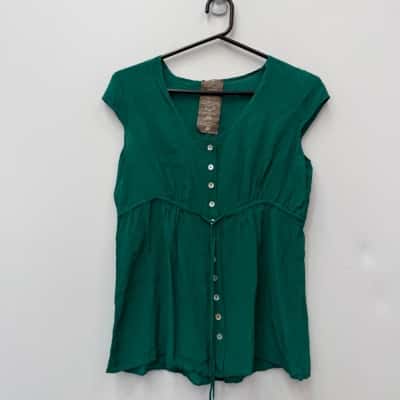 Colorado Green 100% Silk Blouse - Size XS 