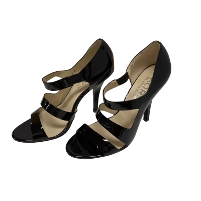 Michael Kors Reno Womens  Size 10 Black  Patent Leather Stiletto Sandals