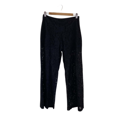 Dangerfield Womens  Size 8 Wide Leg Pants Black  Lace