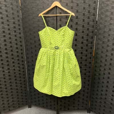  Womens  Size 16 "Vintage Rose" Dress Green 