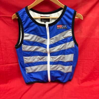  Men’s Article Heat  Size L Blue / Grey Zip Front Body Cooling Vest