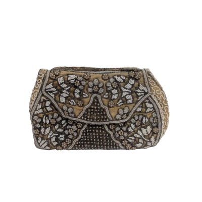 Vintage Womens Clutch Beige / Cream 