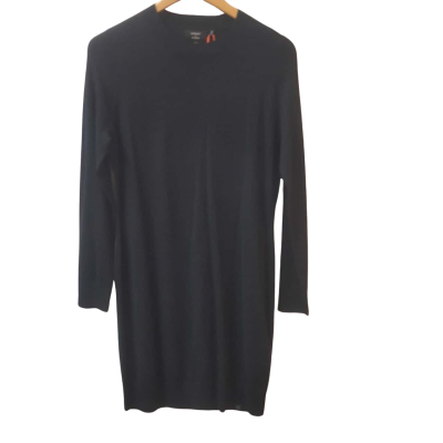 Superdry Womens Studios Merino Knit Long Sleeve Dress Black Size 10 
