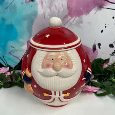 Large ceramic  Santa cookie jar 