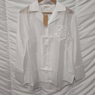 Et Cetera Womens White Blouse - Size 6