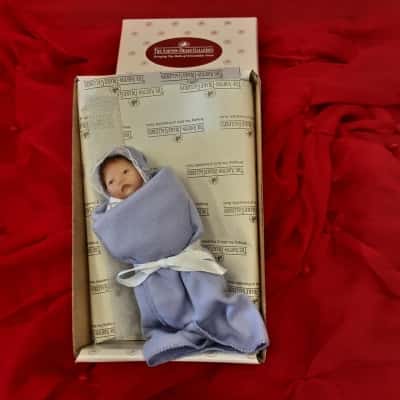 The Ashton Drake galleries handful of joy miniature baby with certificate of authenticity