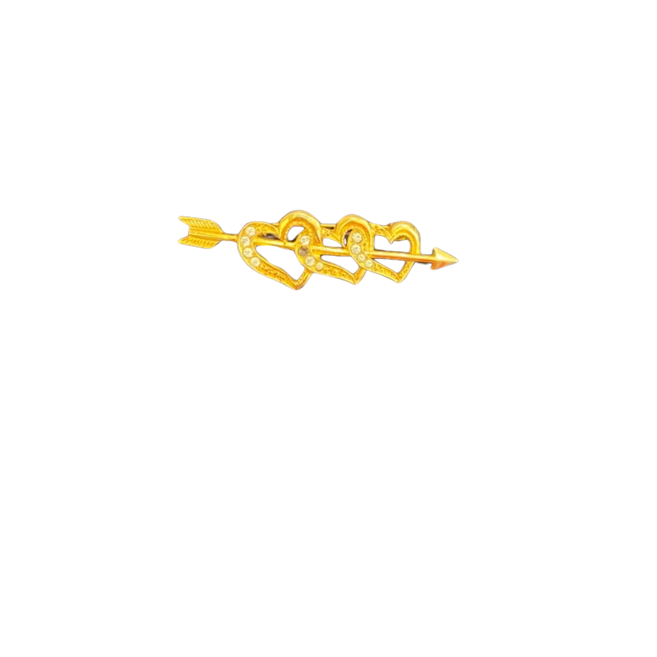 Gold heart brooch (s)