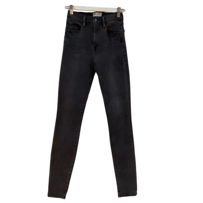 Frame Denim Womens Size 25 High Rise Skinny Jeans Black  