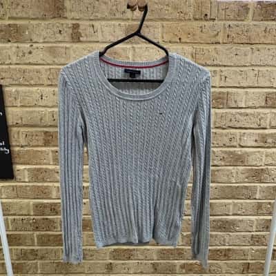 Tommy Hilfiger Womens grey knit jumper Size S 