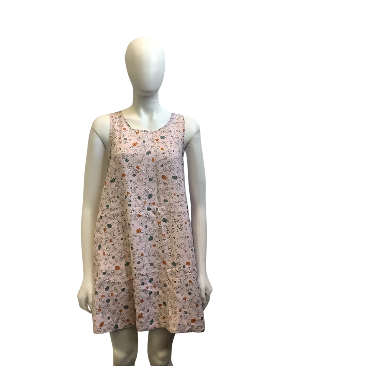 Cynthia Rowley Womens Size S 100%Linen Sleeveless Dress Pink/Green (s)