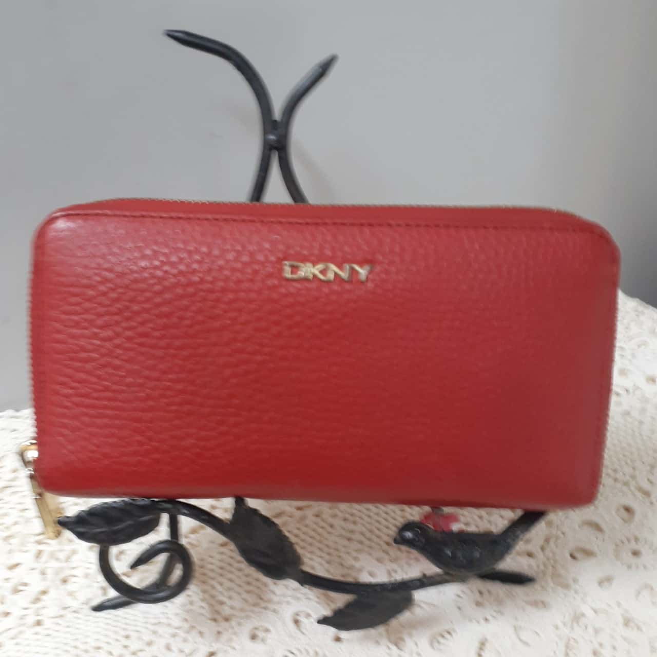 dkny wallet red