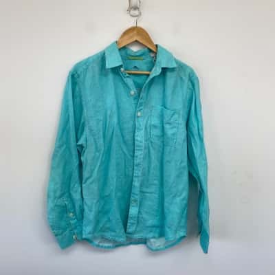 Tommy Bahama Sea Glass Breezer Long Sleeve Lawn Chair Shirt Size S 