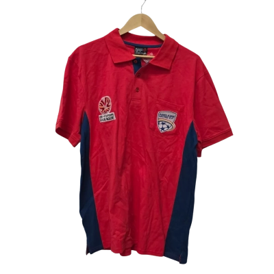 Adelaide United Mens  Size XL Short Sleeve T-shirt Blue / Red 