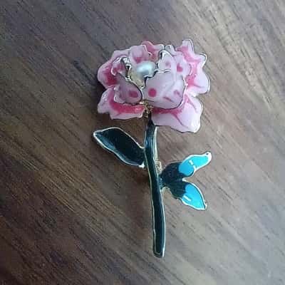 Stemmed Flower Brooch