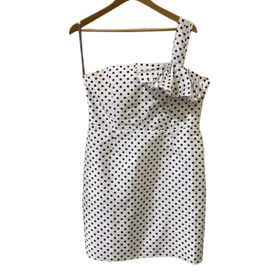 Very Very Womens Size 14 Black/White Polka Dot Mini Dress