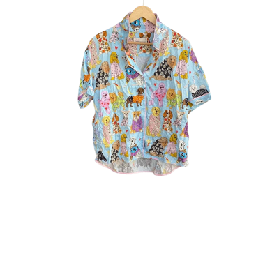 Peter Alexander Womens  Size L Short Sleeve Pyjama Shirt Animal print / Black  / Blue / Brown / Pink  