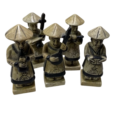 Set Of 5 Music Stone Figures 