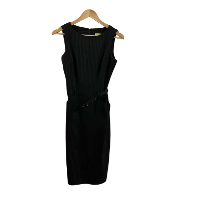 Review Womens  Size 8 Midi Dress Pinstriped 