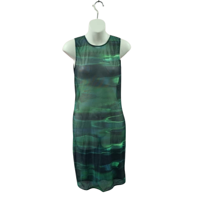 White Fox Womens  Size L Mini Dress Green / Multicoloured 