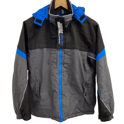 Hawke & Co. Sport Womens Size 14 / 16 Ski Jacket With Detachable Hood Black / Blue / Grey 