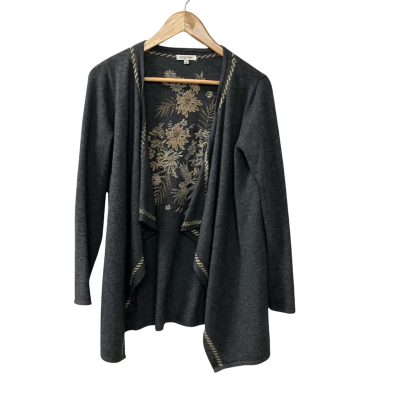 Johnny Was Women's Size S Cardigan in Floral / Grey 