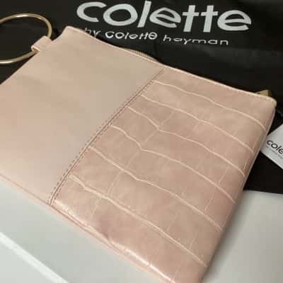 Colette by Colette Hayman Pink Color-Block Ring Clutch Bag – Brand New with Tags