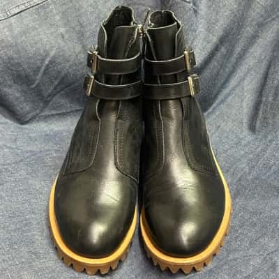  New With Tags TOP END MIKE-TO Women’s Size 36 Leather Boots Black