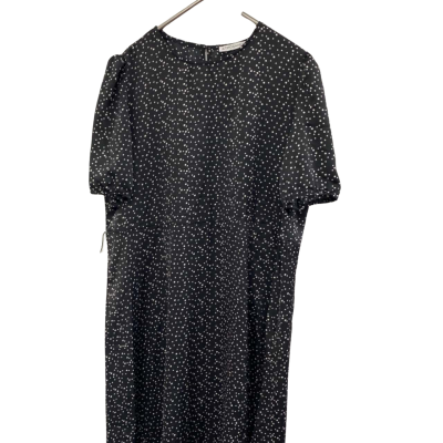 Atmos&Here Womens  Size 18 Casual Dress Black  / Polka Dot / White 