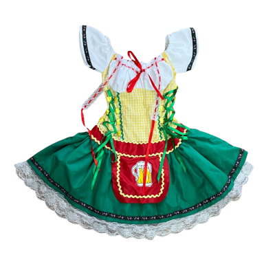 Costume Collection Oktoberfest Beer Apron Dress Dirndl 