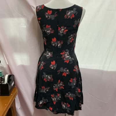 Dangerfield Womens  Size 8 Casual Dress Black  / Pattern 