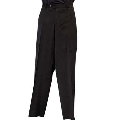 Van Heusen Mens Size 42 Suit Pants Black/Grey/Pinstriped