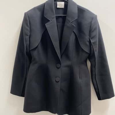 Acler Womens  Size 14 Blazer Black  