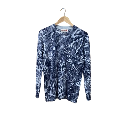 Cable Melbourne Long Sleeve Animal Print Top Size M  