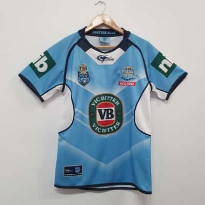  State Of Origin Men's Size S Forever Blue Authentic 2017 Rugby Jersey