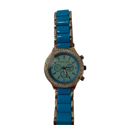 Michael Kors Womens blue and gold strap needs new battery 