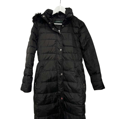 Polo Ralph Lauren Black Puffer Coat Jacket size xs