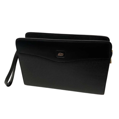 S.T.DuPont Black Leather Clutch