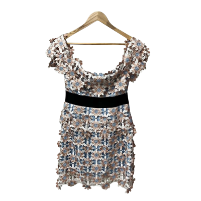 Self-poortrait Womens size 8 flowers midi dress