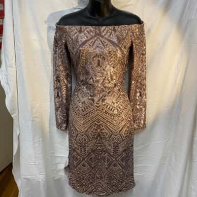 BCBG Maxazria Womens  Size S Bodycon Dress Nude 