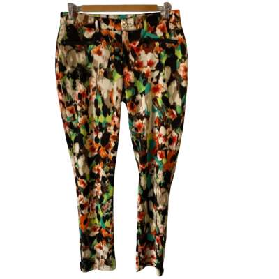 Ellis & Dewey Womens Size S Ankle Length Pants Multicoloured - With Zip Pockets!