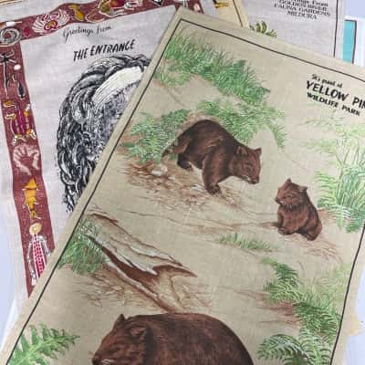 Australian Linen Tea Towels x 6
