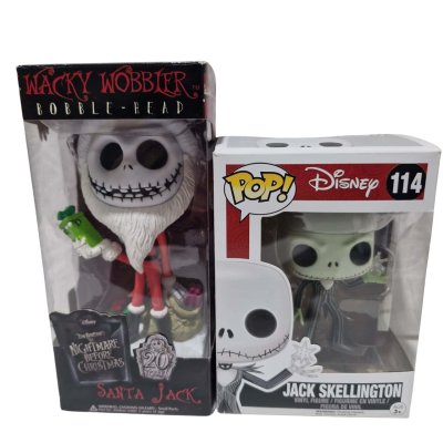 Jack skellington pop vinyl + Santa Jack bobble head 