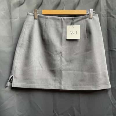 Atmos&Here Womens Size 10 Grey Hazel Tailored Mini Skirt